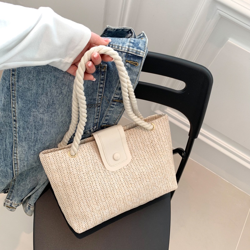 Túi Xách Đan Lát Sức Chứa Lớn Thời Trang Mùa Xuân 2023 Cho Nữ