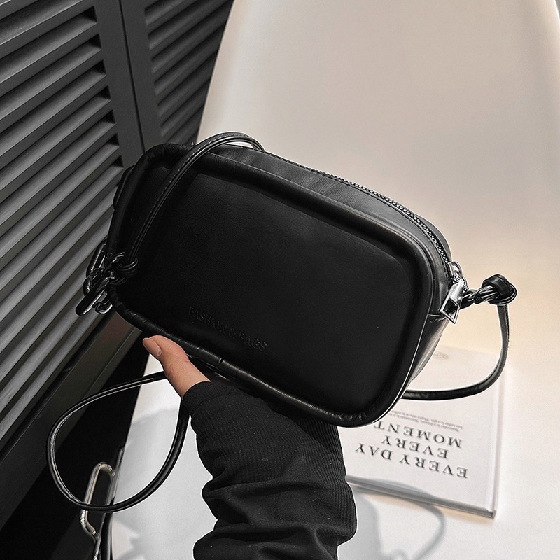 Túi Đeo Chéo Mini Hình Vuông Màu Trơn Đơn Giản Thời Trang 2023 Cho Nữ