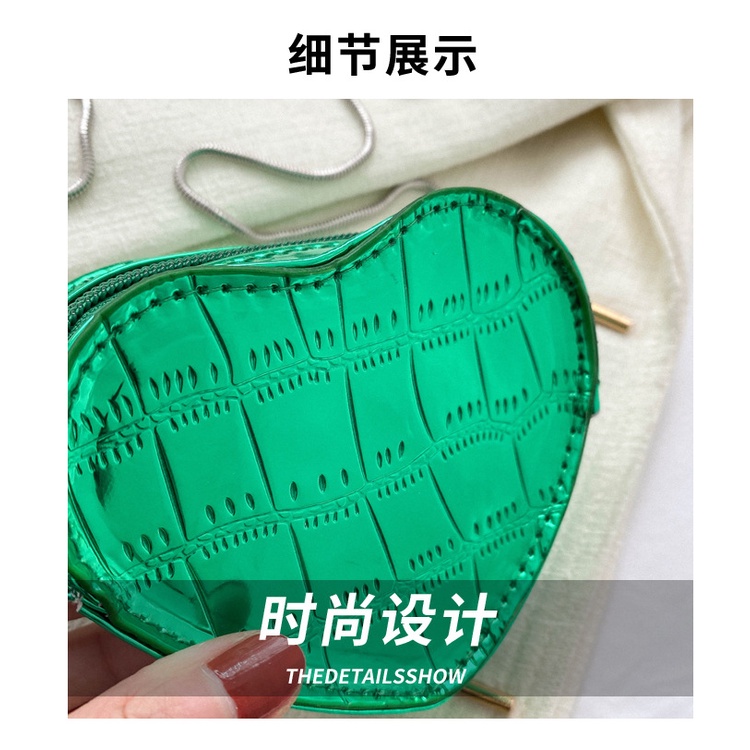 Túi Xách Đeo Vai Phối Dây Xích Hình Trái Tim Thời Trang Mùa Xuân 2023 Dành Cho Nữ