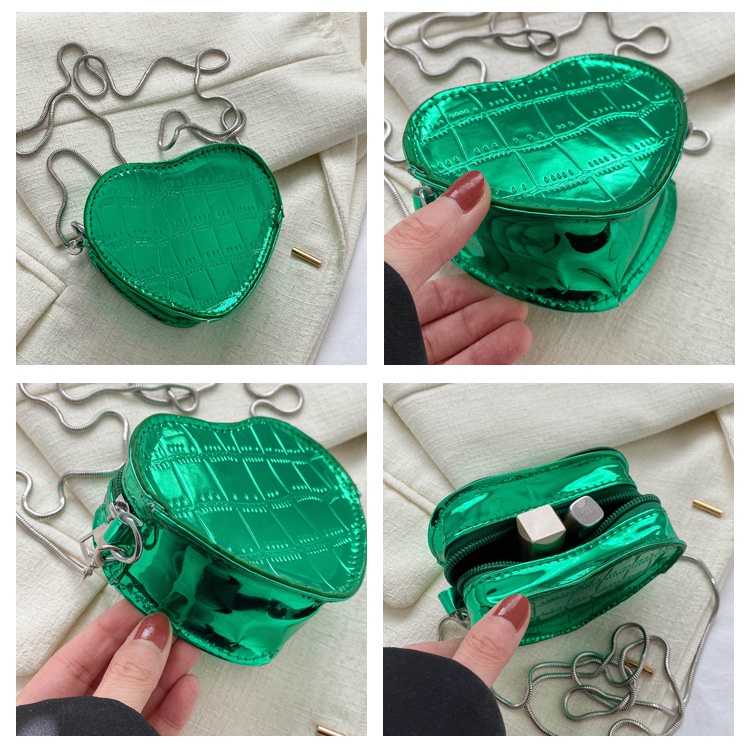 Túi Xách Đeo Vai Phối Dây Xích Hình Trái Tim Thời Trang Mùa Xuân 2023 Dành Cho Nữ