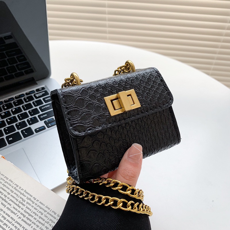 Túi Đeo Chéo Hình Vuông Cỡ Nhỏ Kèm Dây Đeo Sợi Xích Thời Trang Mùa Hè 2023 Sang Trọng Cho Nữ