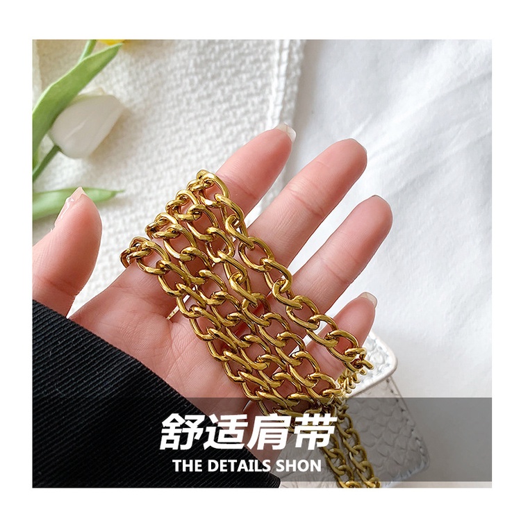 Túi Đeo Chéo Hình Vuông Cỡ Nhỏ Kèm Dây Đeo Sợi Xích Thời Trang Mùa Hè 2023 Sang Trọng Cho Nữ