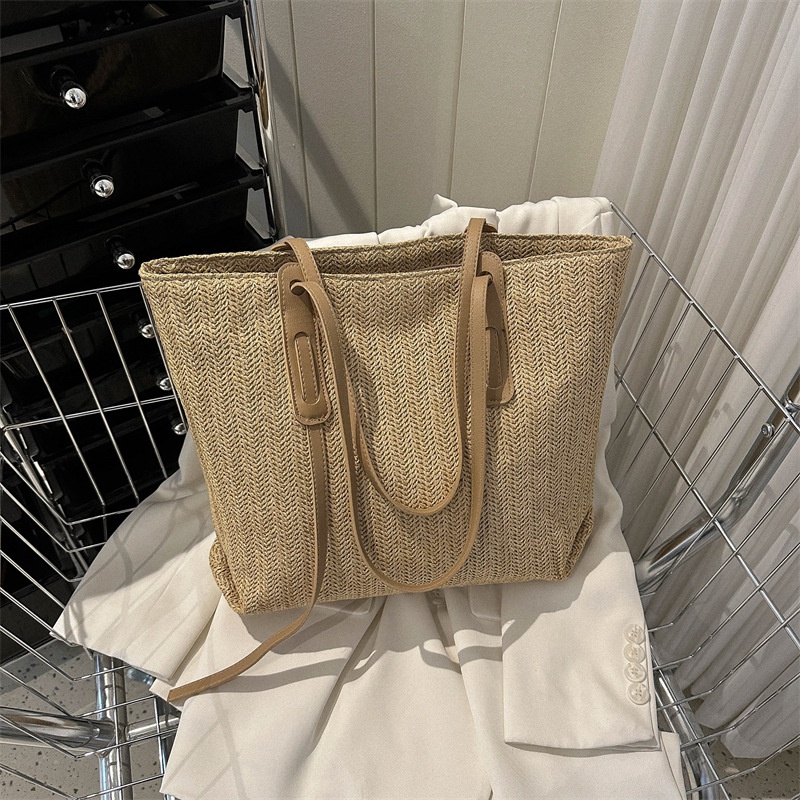 Túi Xách Đan Cói Sức Chứa Lớn Thời Trang Mùa Xuân 2023 Cho Nữ