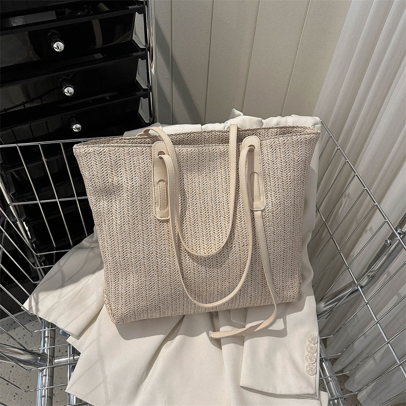 Túi Xách Đan Cói Sức Chứa Lớn Thời Trang Mùa Xuân 2023 Cho Nữ
