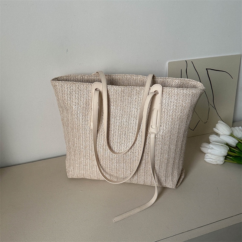 Túi Xách Đan Cói Sức Chứa Lớn Thời Trang Mùa Xuân 2023 Cho Nữ