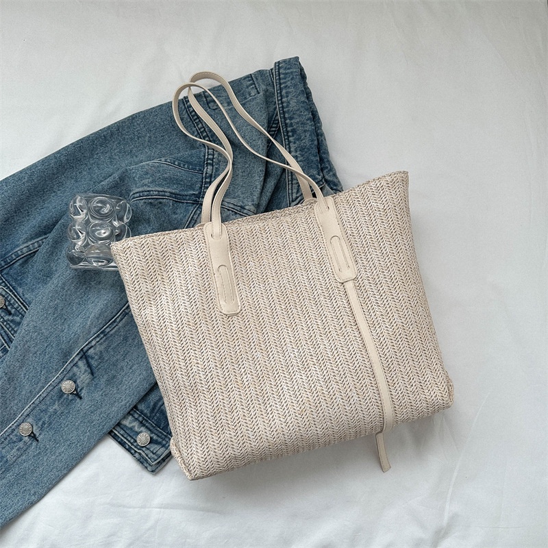 Túi Xách Đan Cói Sức Chứa Lớn Thời Trang Mùa Xuân 2023 Cho Nữ