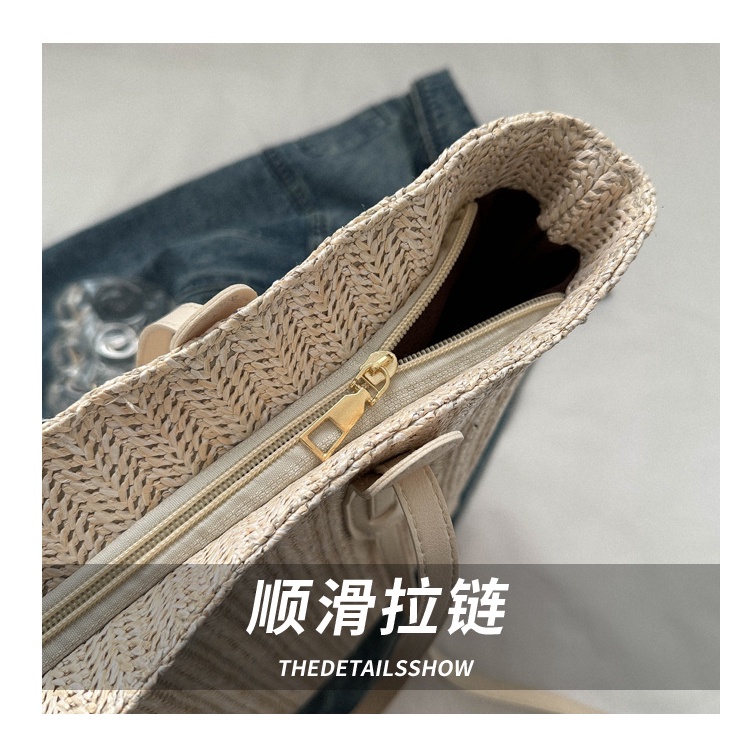 Túi Xách Đan Cói Sức Chứa Lớn Thời Trang Mùa Xuân 2023 Cho Nữ