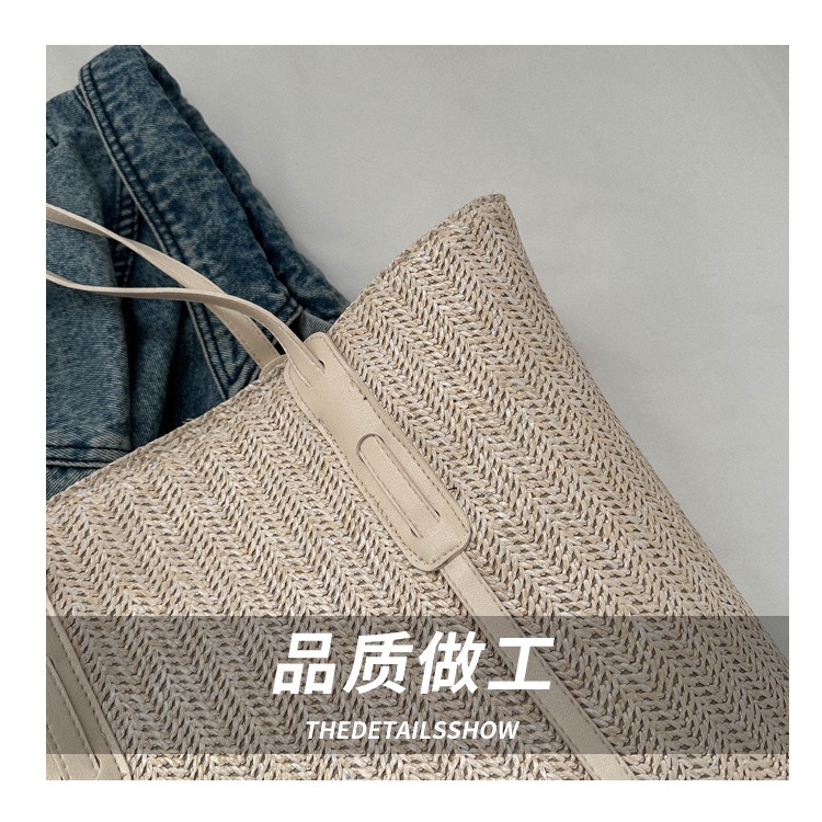 Túi Xách Đan Cói Sức Chứa Lớn Thời Trang Mùa Xuân 2023 Cho Nữ