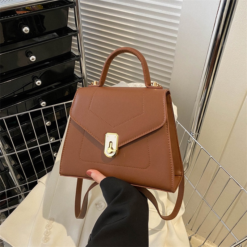 Túi Đeo Chéo Mini Hình Vuông Màu Trơn Đơn Giản Thời Trang Xuân 2023 Phong Cách Retro