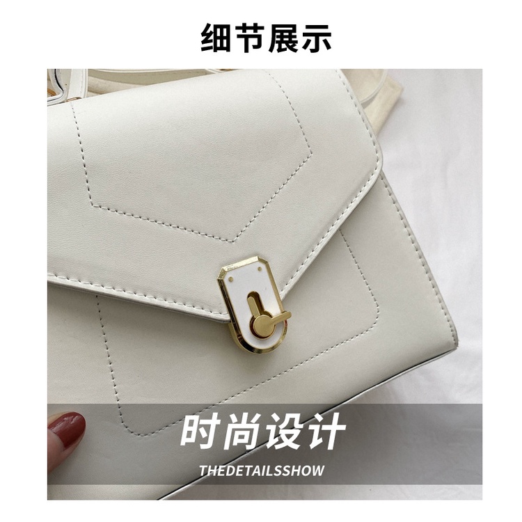 Túi Đeo Chéo Mini Hình Vuông Màu Trơn Đơn Giản Thời Trang Xuân 2023 Phong Cách Retro