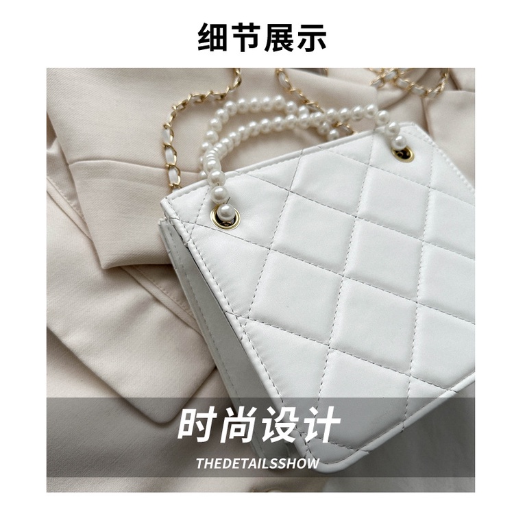 Túi Đeo Vai Hình Vuông Đính Ngọc Trai Thời Trang Xuân Hè 2023