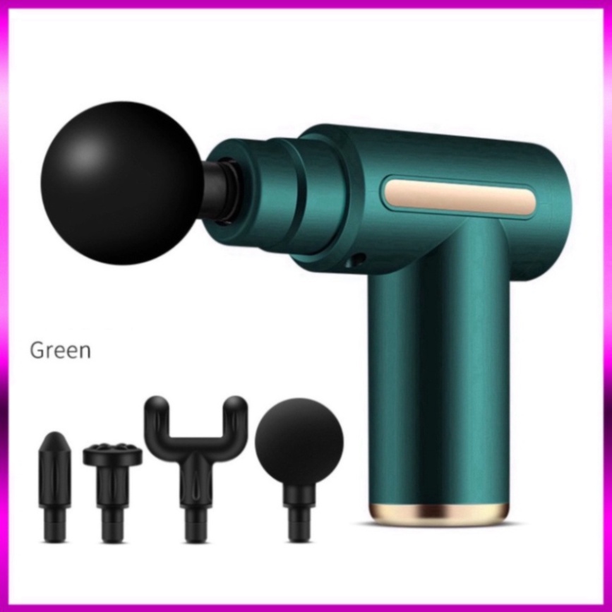 ⚡ＦＬＡＳＨ⚡ Máy massage cầm tay mini - Máy đấm lưng mát xa trị liệu cổ vai gáy 4 đầu 6 chế độ
