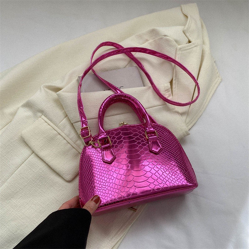 Túi Xách Đeo Vai Màu Laser Hình Vỏ Sò Thời Trang Mùa Xuân 2023 Cho Nữ