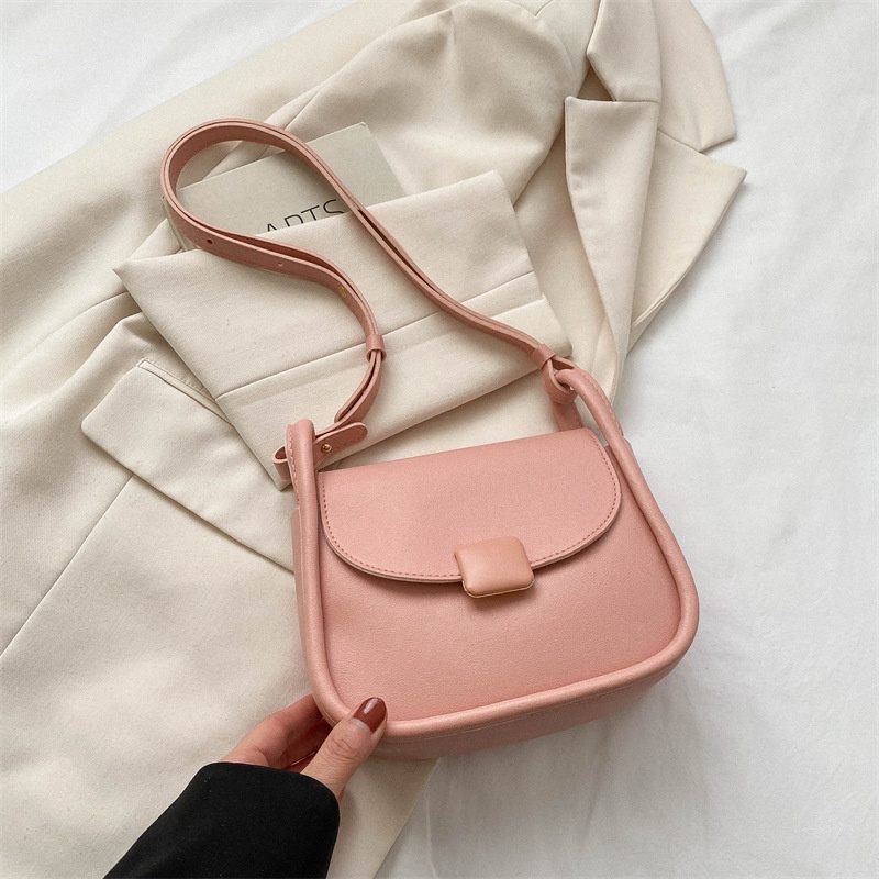 Túi Đeo Vai Hình Vuông Cỡ Nhỏ Màu Trơn Thời Trang Mùa Xuân 2023 Cho Nữ