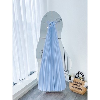ĐẦM MAXI CỔ YẾM DẬP LY HỞ LƯNG