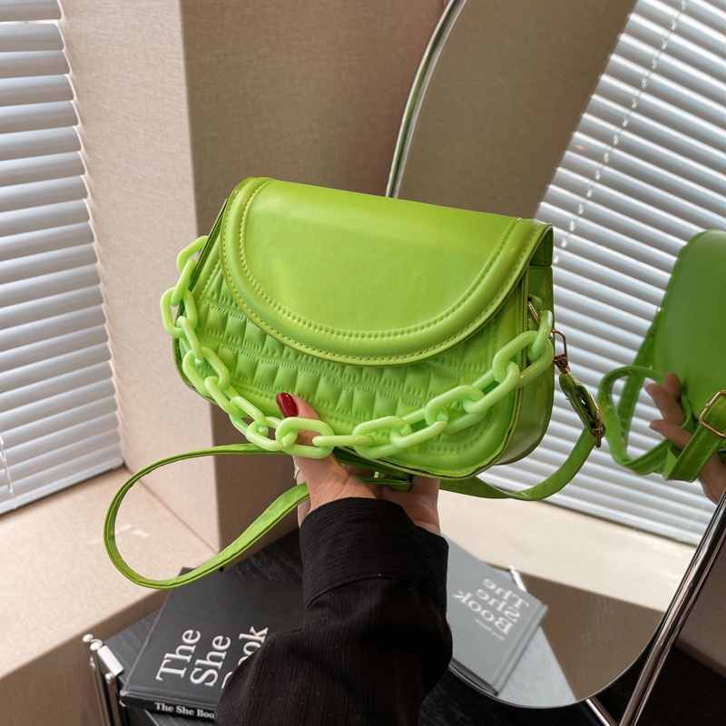 Túi Xách Đeo Vai Hình Vuông Màu Sắc Trơn Thời Trang Mùa Xuân 2023 Dành Cho Nữ