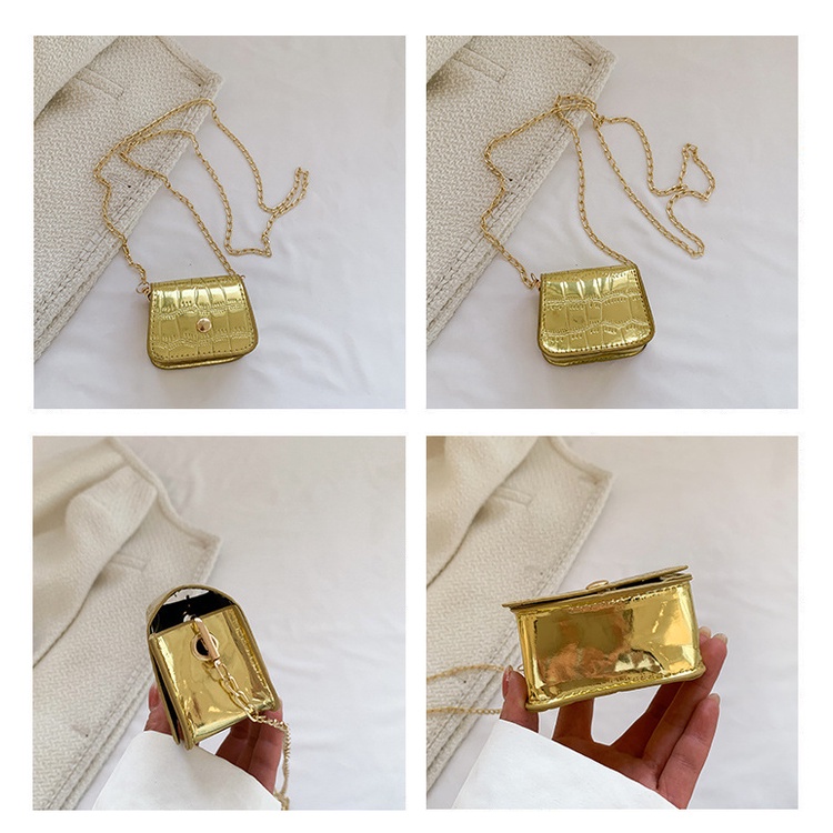 Túi Đeo Chéo Mini Phối Dây Xích Thời Trang Xuân 2023 Sang Trọng Cho Nữ