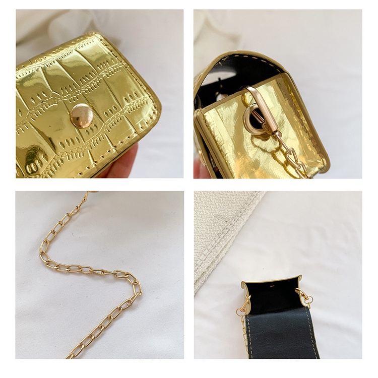 Túi Đeo Chéo Mini Phối Dây Xích Thời Trang Xuân 2023 Sang Trọng Cho Nữ