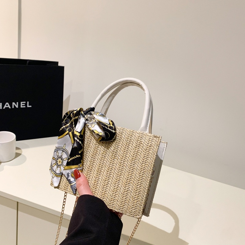 Túi Xách Đeo Vai Mini Vải Lụa Dệt Phối Khăn Quàng Cổ Thời Trang Mùa Xuân 2023