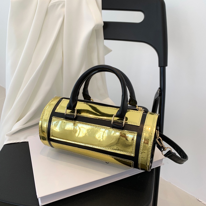 Túi Xách Đeo Vai Hình Trụ Màu Trơn Thời Trang Mùa Xuân 2023 Cho Nữ