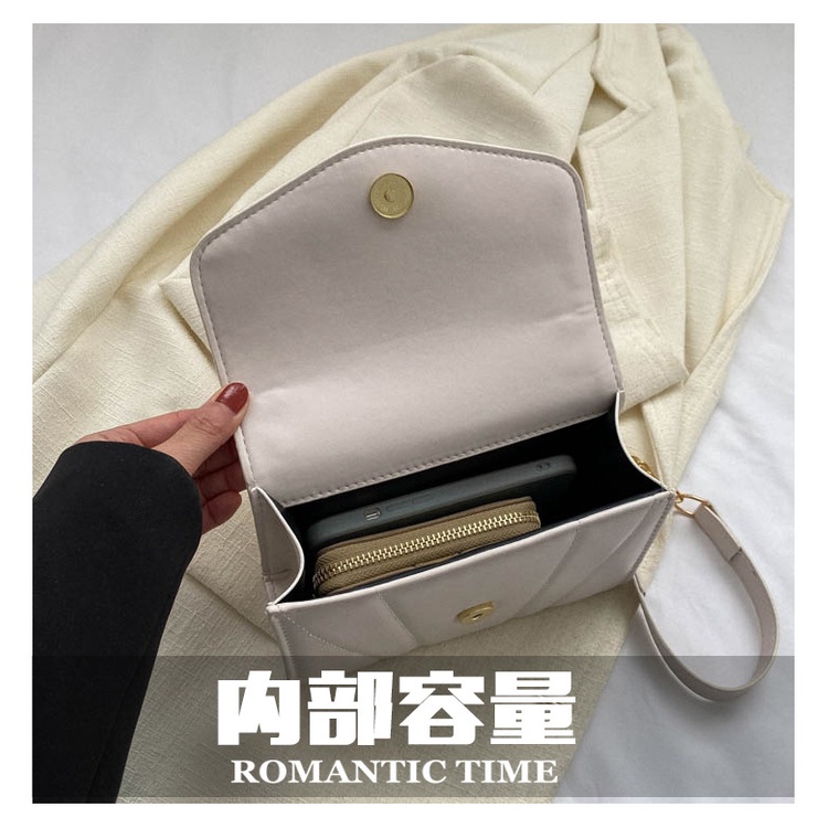 Túi Đeo Chéo Hình Vuông Nhỏ Thêu Họa Tiết Đơn Giản Thời Trang Cho Nữ