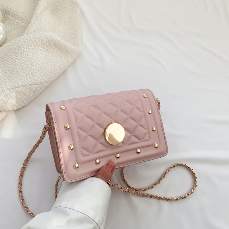 Túi Đeo Chéo Hình Vuông Nhỏ Thêu Họa Tiết Đính Đinh Tán Đơn Giản Thời Trang 2023 Cho Nữ