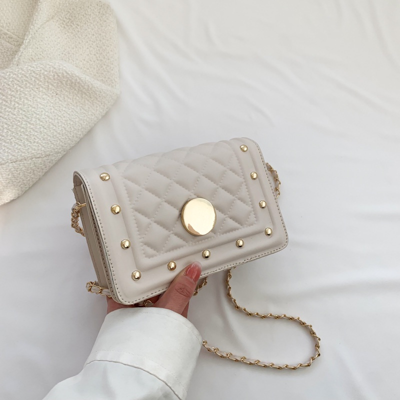 Túi Đeo Chéo Hình Vuông Nhỏ Thêu Họa Tiết Đính Đinh Tán Đơn Giản Thời Trang 2023 Cho Nữ