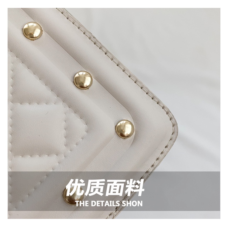 Túi Đeo Chéo Hình Vuông Nhỏ Thêu Họa Tiết Đính Đinh Tán Đơn Giản Thời Trang 2023 Cho Nữ