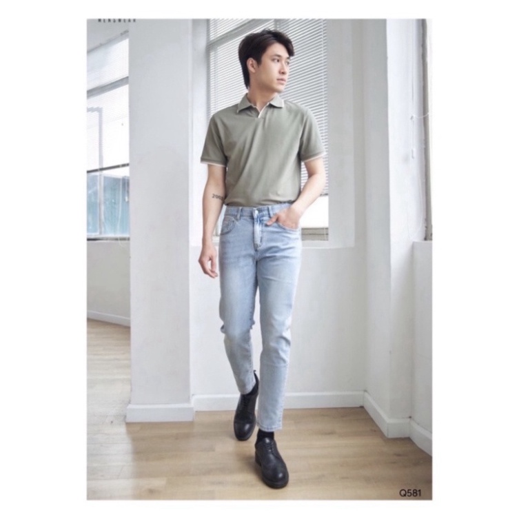 Quần Jean Dài Nam màu xanh lá cây Trơn 896 tư thế make up Cao Cấp, From Dáng Skinny korea a256 a32 a47