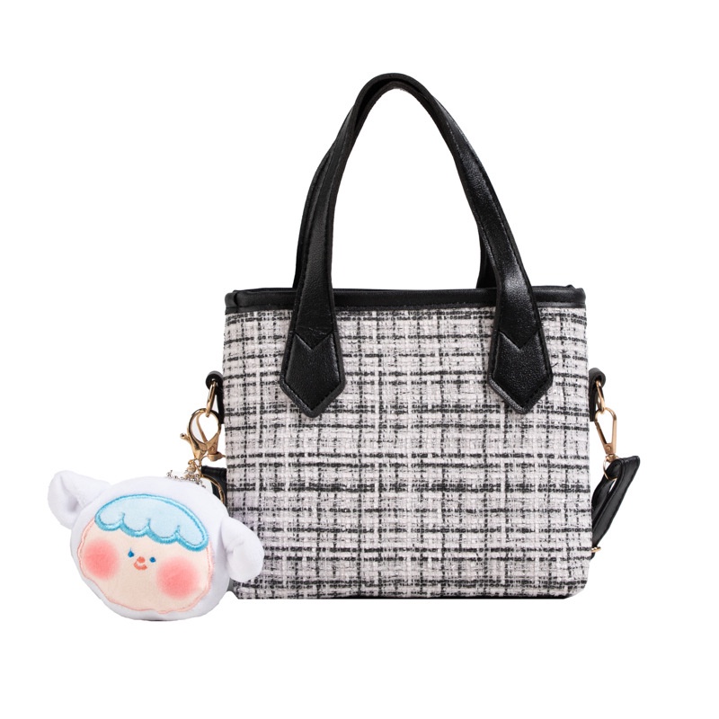 Túi Xách Đeo Vai Họa Tiết Kẻ Sọc Đơn Giản Thời Trang Hàn Quốc 2023 Cho Nữ