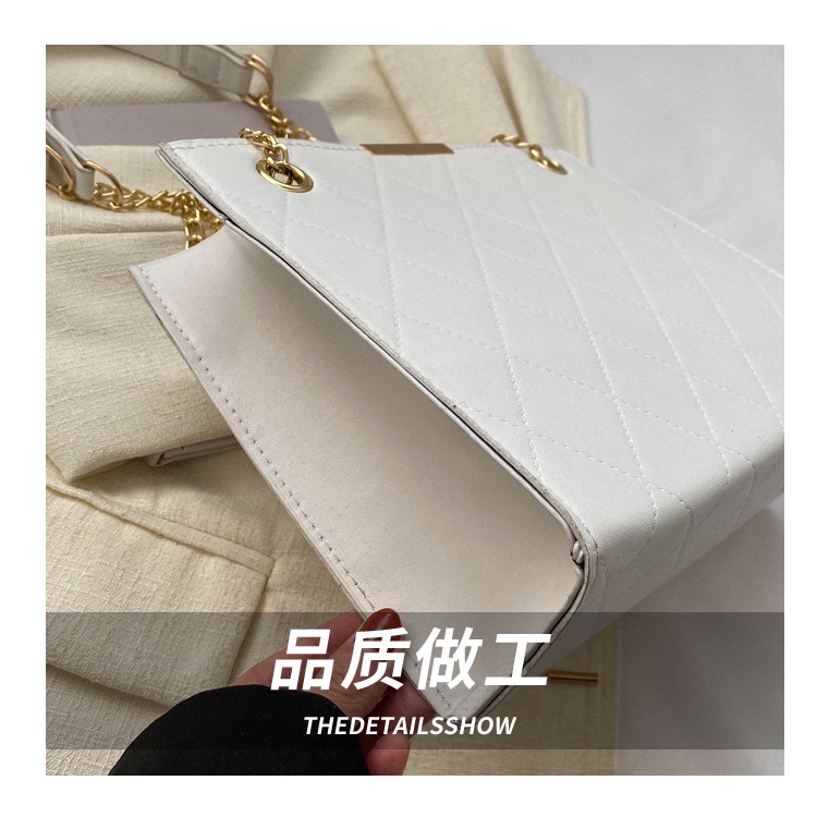 Túi Đeo Vai Màu Trơn Cỡ Lớn Phối Dây Xích Thời Trang Mùa Xuân 2023 Cho Nữ