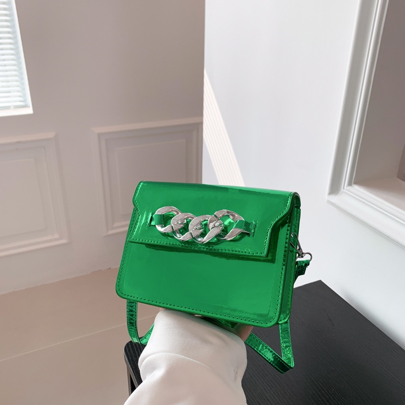 Túi Xách Đeo Vai Màu Trơn Phối Dây Xích Thời Trang 2023 Dành Cho Nữ