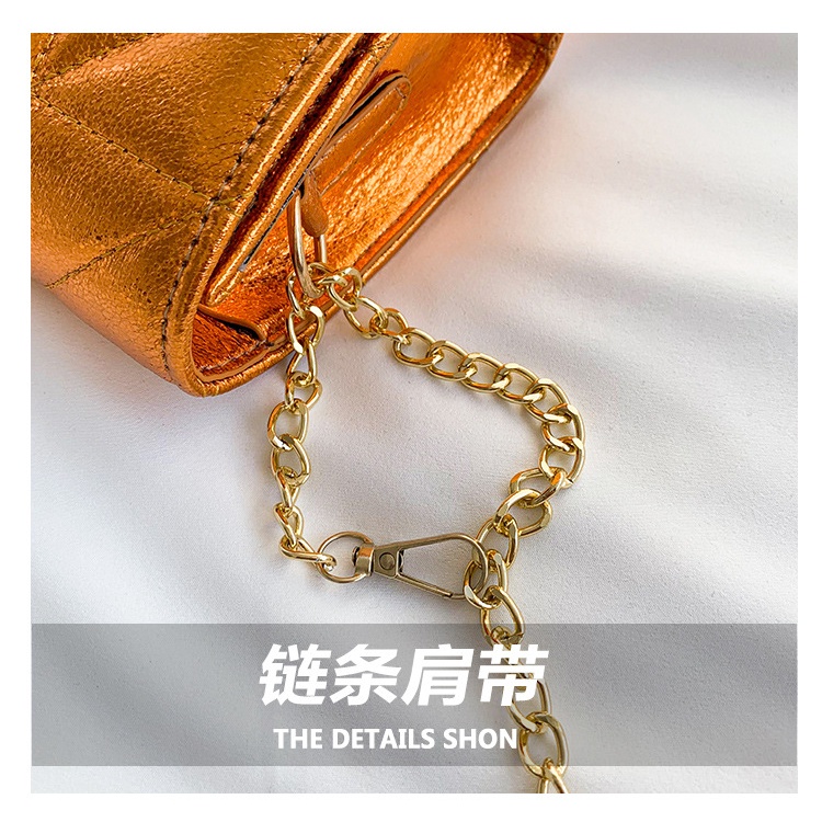 Túi Đeo Vai Hình Vuông Cỡ Nhỏ Kèm Dây Đeo Sợi Xích Thời Trang 2023 Sang Trọng Cho Nữ