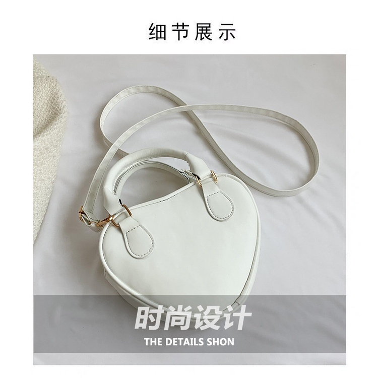 Túi Đeo Chéo Một Bên Họa Tiết Trái Tim Thời Trang Xuân Hè Dễ Phối Đồ Cho Nữ