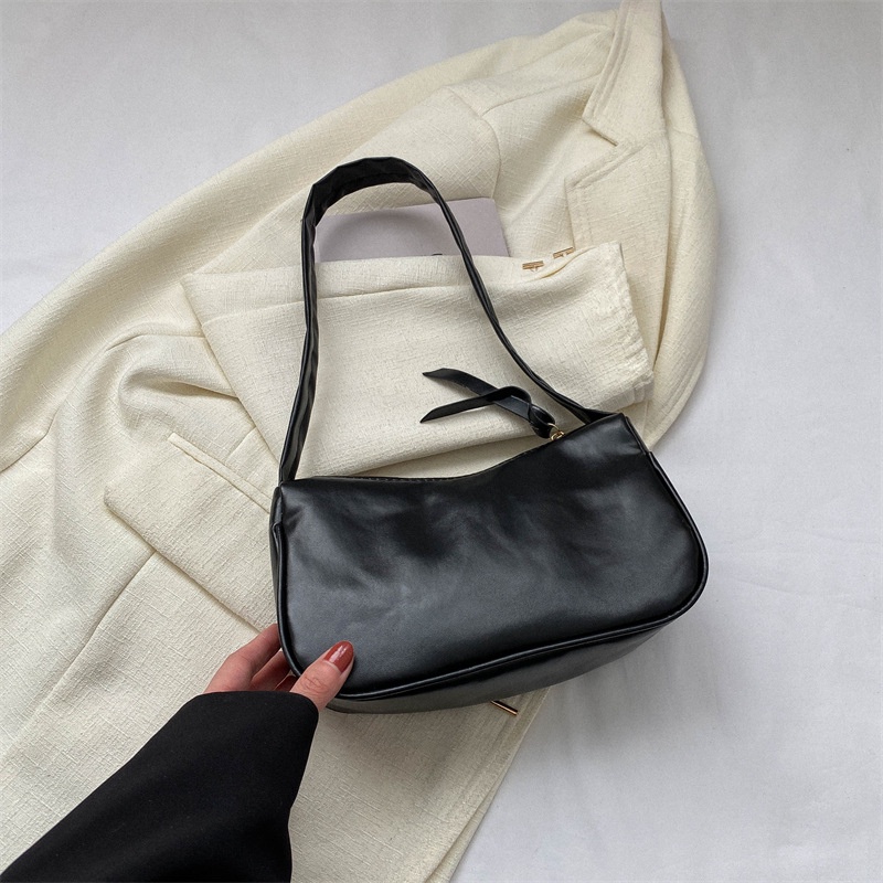 Túi Đeo Vai Bằng Da Mềm Màu Trơn Thời Trang Mùa Xuân 2023 Dành Cho Bạn Nữ