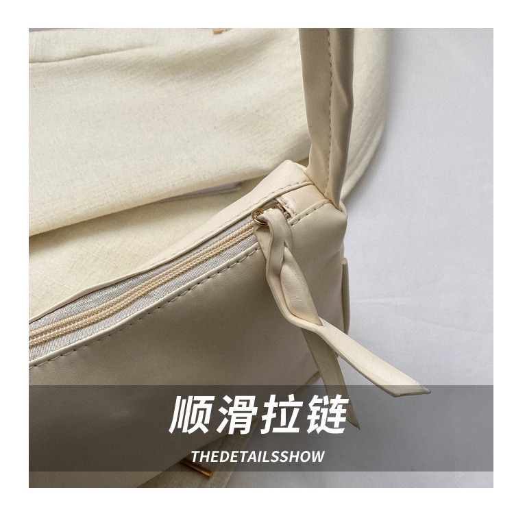 Túi Đeo Vai Bằng Da Mềm Màu Trơn Thời Trang Mùa Xuân 2023 Dành Cho Bạn Nữ