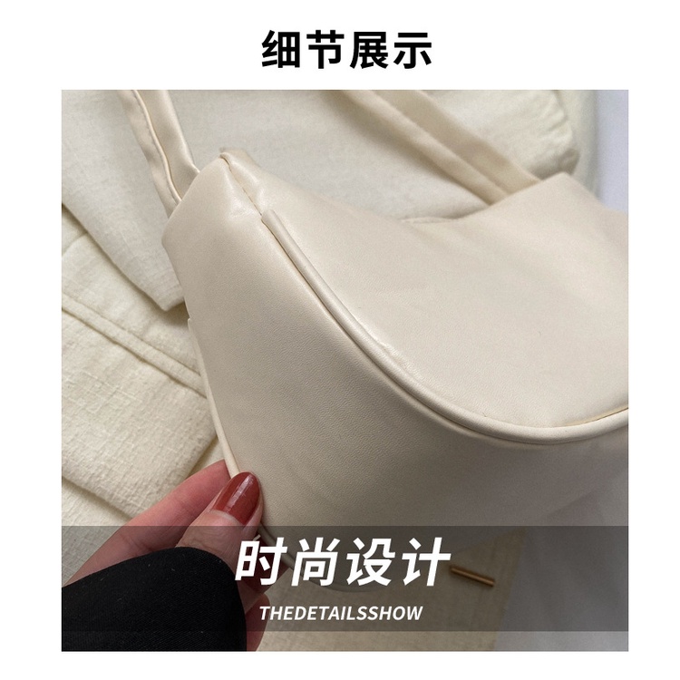 Túi Đeo Vai Bằng Da Mềm Màu Trơn Thời Trang Mùa Xuân 2023 Dành Cho Bạn Nữ