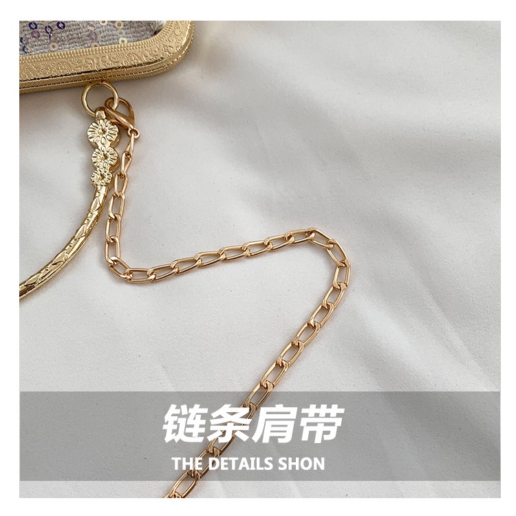 Ba Lô Đeo Vai Phối Dây Xích Đính Kim Sa Lấp Lánh Thời Trang 2023 Cho Nữ