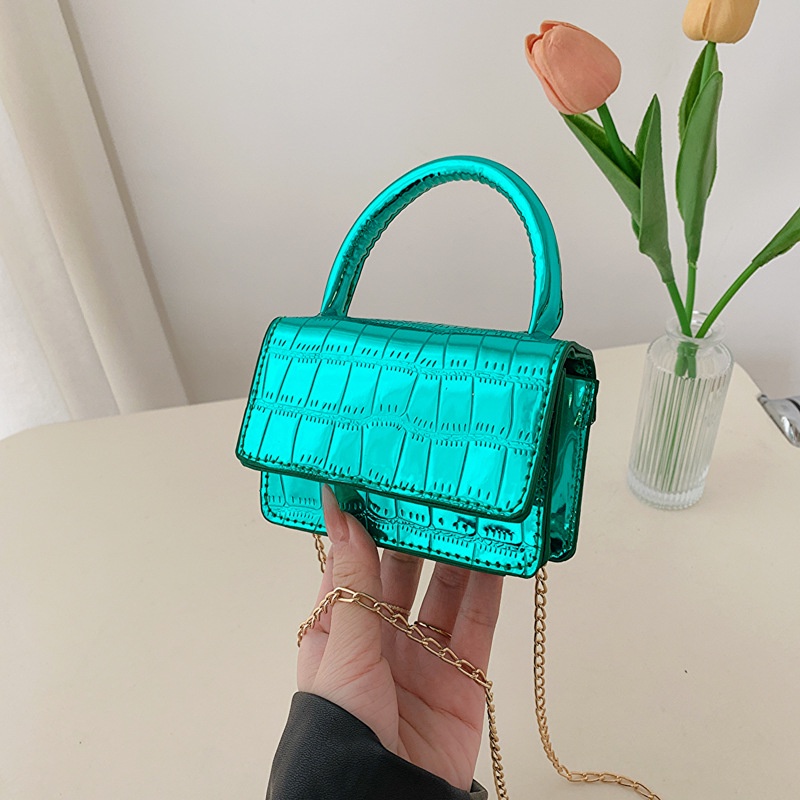 Túi Xách Đeo Vai Hình Vuông Cỡ Nhỏ Phối Dây Đeo Sợi Xích Phong Cách Hàn Quốc Thời Trang Xuân Hè 2023 Cho Nữ