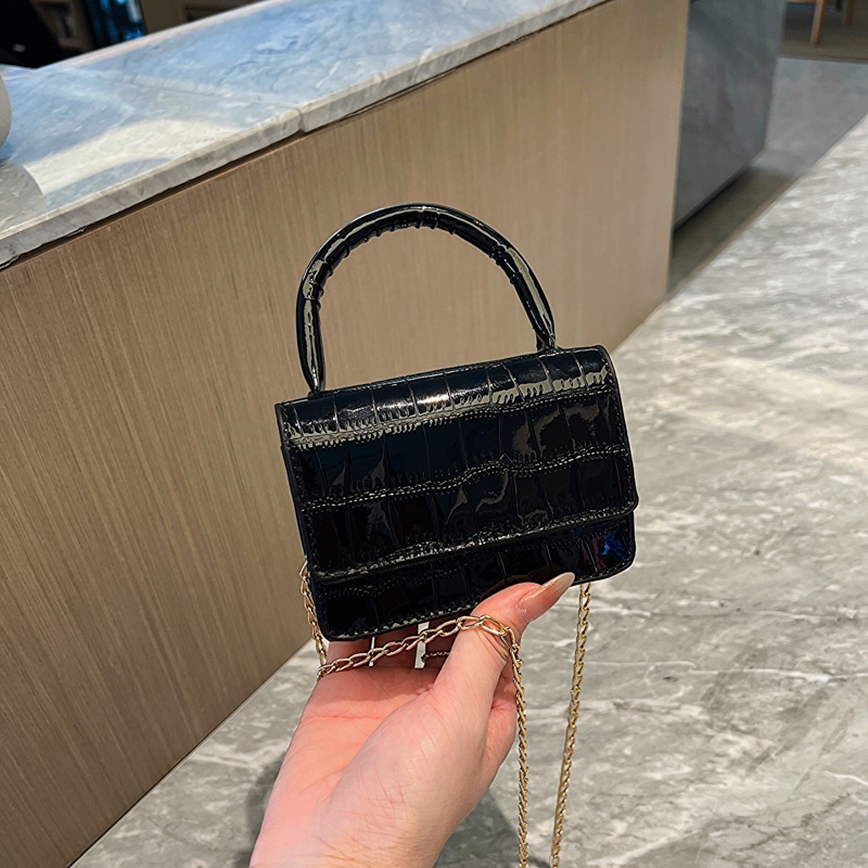 Túi Xách Đeo Vai Hình Vuông Cỡ Nhỏ Phối Dây Đeo Sợi Xích Phong Cách Hàn Quốc Thời Trang Xuân Hè 2023 Cho Nữ