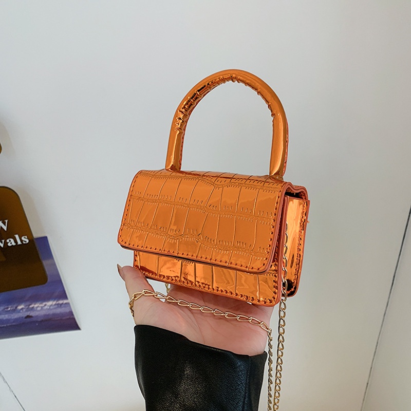 Túi Xách Đeo Vai Hình Vuông Cỡ Nhỏ Phối Dây Đeo Sợi Xích Phong Cách Hàn Quốc Thời Trang Xuân Hè 2023 Cho Nữ