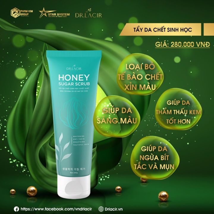 Tẩy Da Chết Sinh Học HONEY SUGAR SCRUB Dr Lacir 120ml