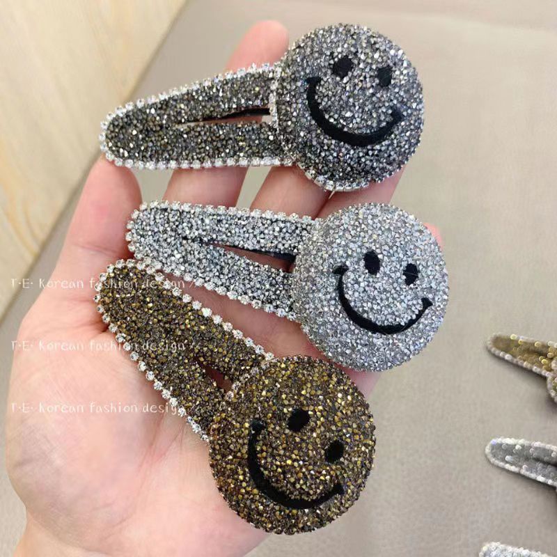 Xiao Xiangfeng Kẹp Tóc Đính Kim Cương Toàn Diện Hình Ngôi Sao Cười Phong Cách 2022 Mới net red bb