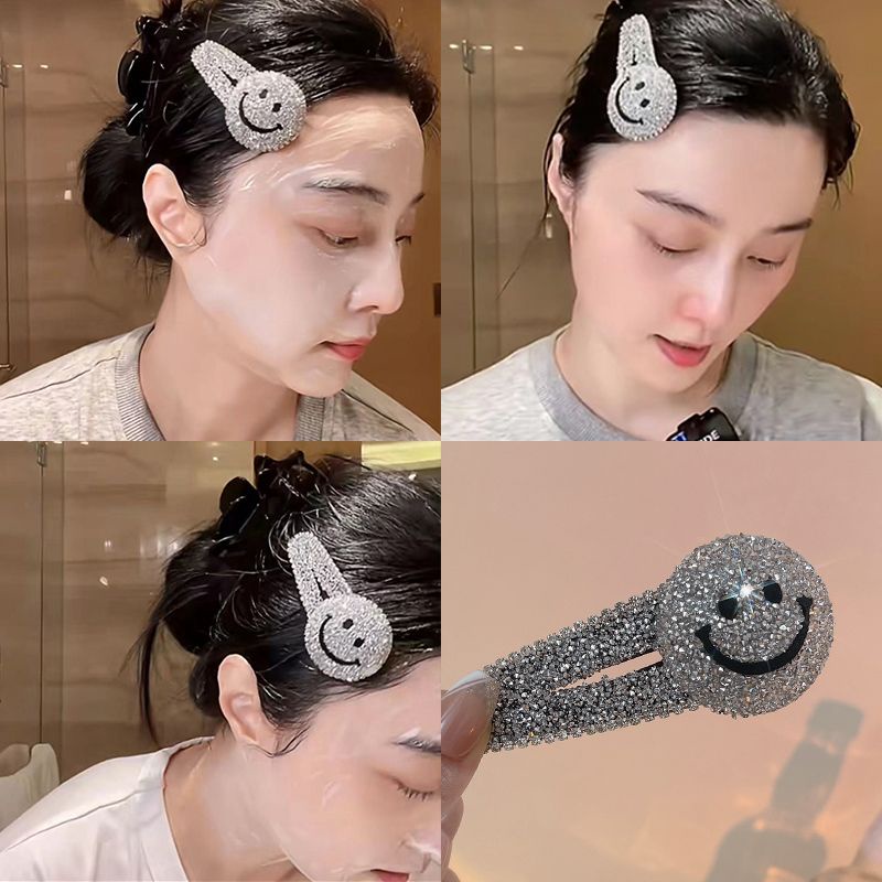 Xiao Xiangfeng Kẹp Tóc Đính Kim Cương Toàn Diện Hình Ngôi Sao Cười Phong Cách 2022 Mới net red bb