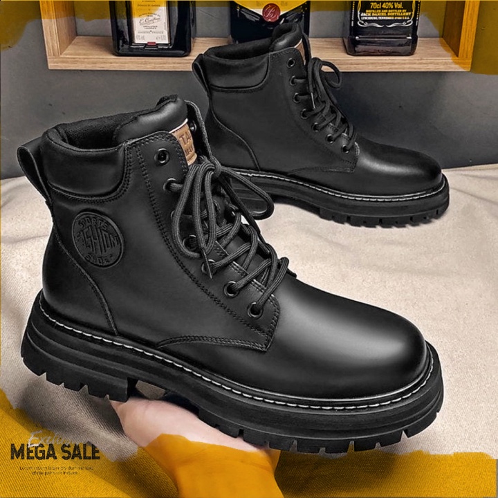 𝗧𝗵𝗲 𝗠𝗮𝗻 𝗟𝘂𝘅𝘂𝗿𝘆 ✔️ Giày boot da nam OTA Hàn Quốc - Giày chất bao đẹp da mềm mẫu mới thời trang đi học đi c