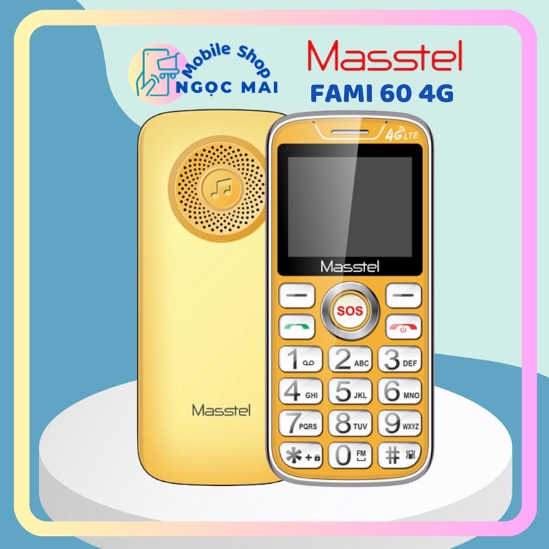 Điện thoại người già Masstel Fami 60 4G - Hàng chính hãng - Full hộp - Nguyên seal