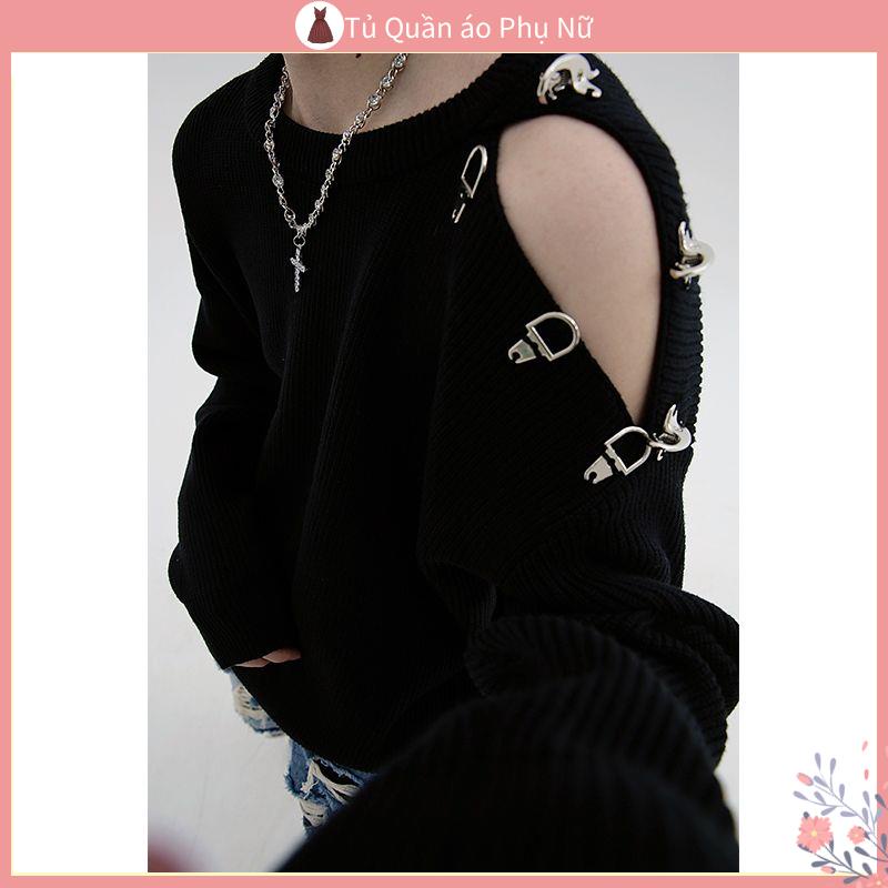 O S Mi N L A M Qu C Quy N Áo Sweater Dáng Rộng Có Khóa Cài Bên Trong Hai Lớp Thời Trang Thu Đông Cá Tính Dành Cho Nam