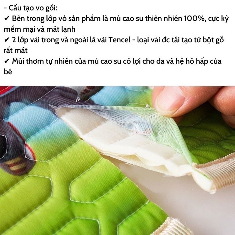 Gối điều hòa Tencel cho bé Siêu Xinh trong hè này, chất mềm mát, kích thước 30x50cm by Merci