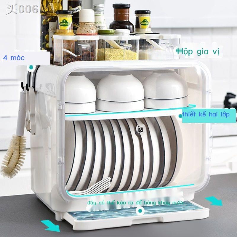 Hộp đựng bát đũa có nắp đậy Bộ đồ ăn nhà bếp Giá để bát đĩa và hộp đựng bát đĩa bằng nhựa loại lớn