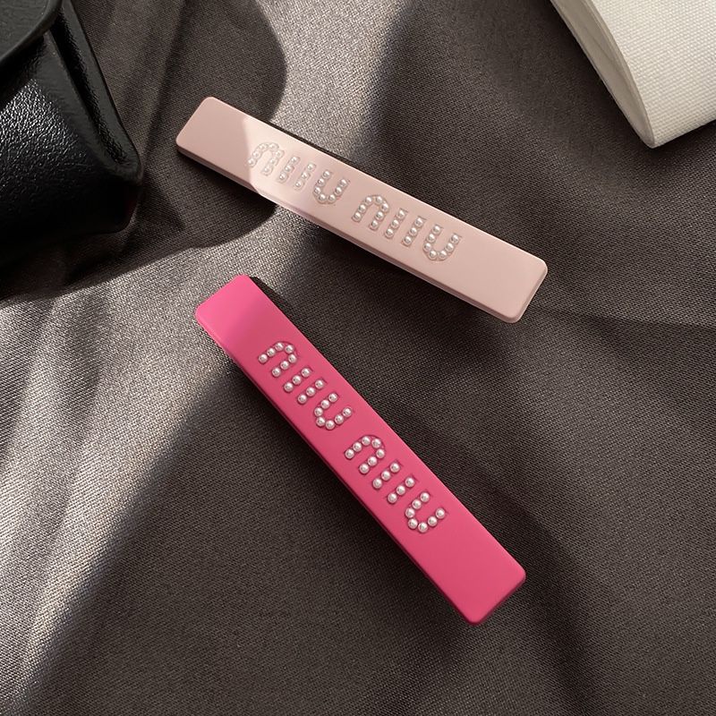 Xiao Xiangfeng Kẹp Tóc Xiaohongshu M Bằng Hợp Kim Đính Ngọc Trai Hồng miumiu Phong Cách Phổ Biến